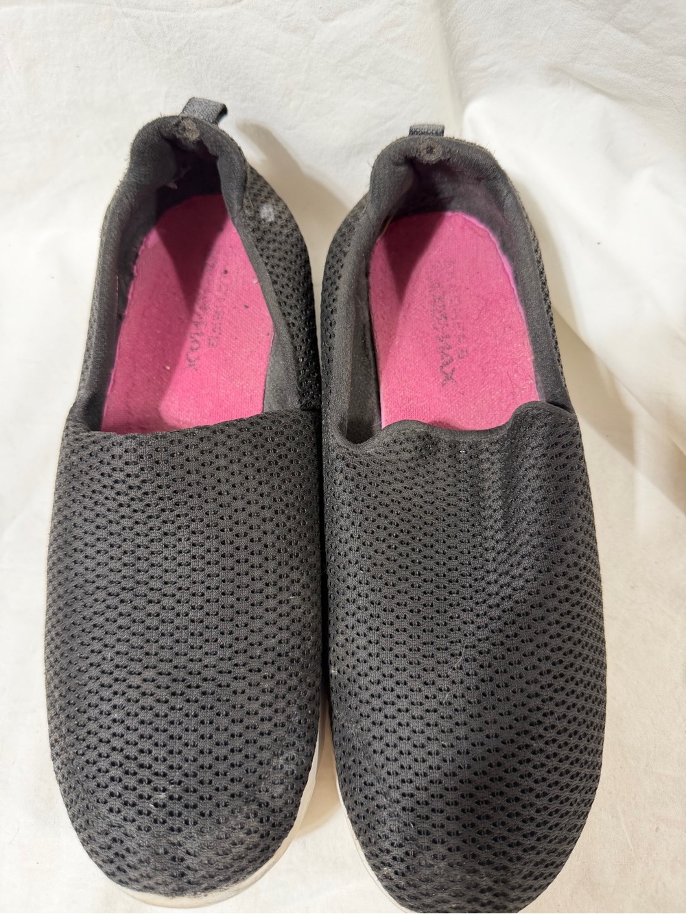 Skechers Women's Black Slip-On Espadrilles with Pink Insole